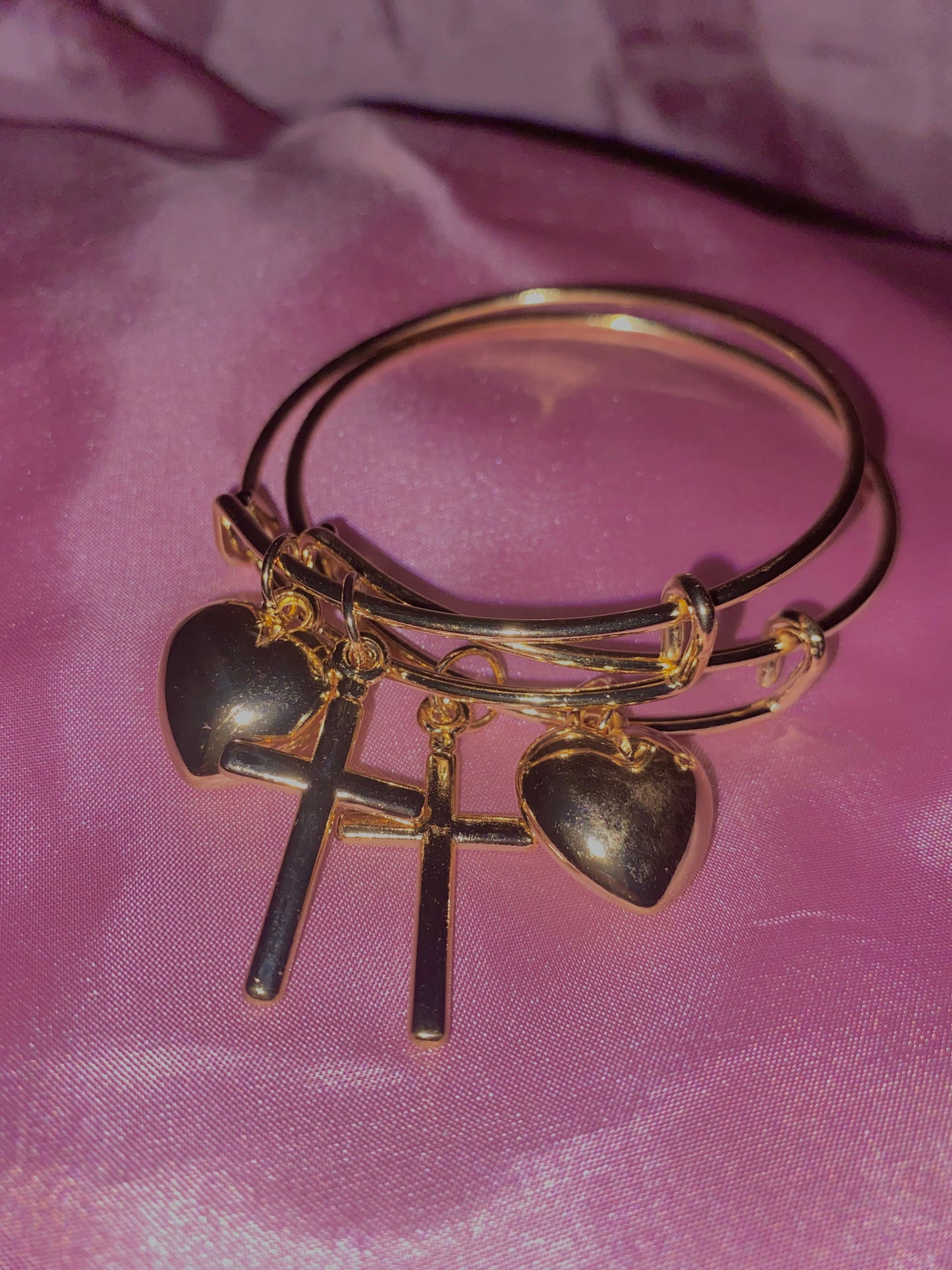 Heart Cross bangle